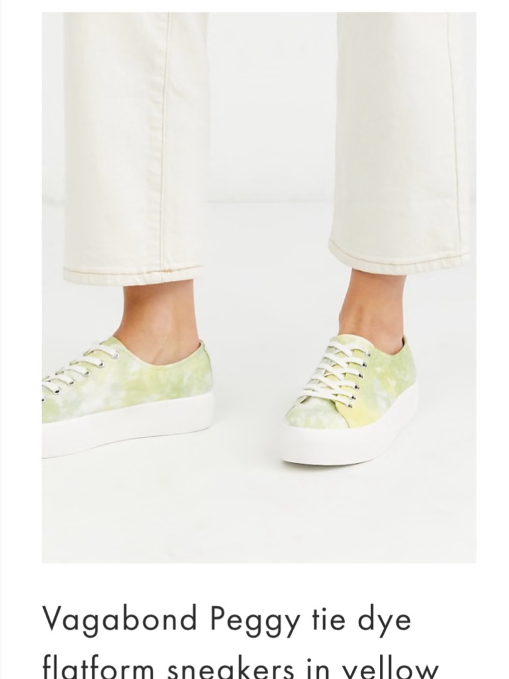 Vagabond Yellow Canvas Platform Sneakers
